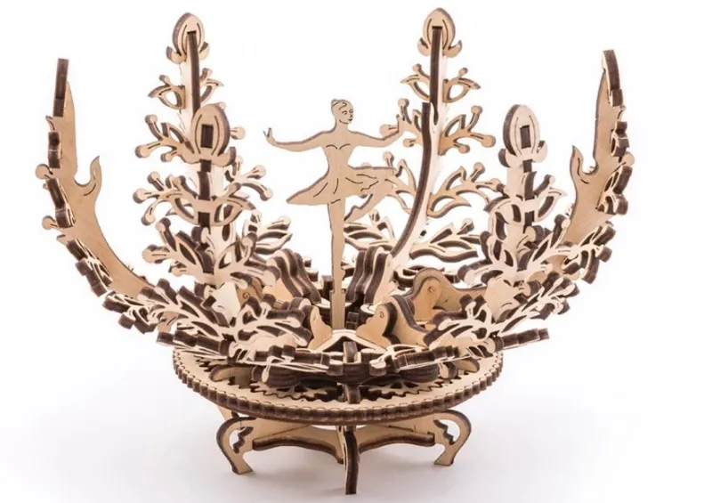 Puzzle 3D en Bois - Mechanical Flower