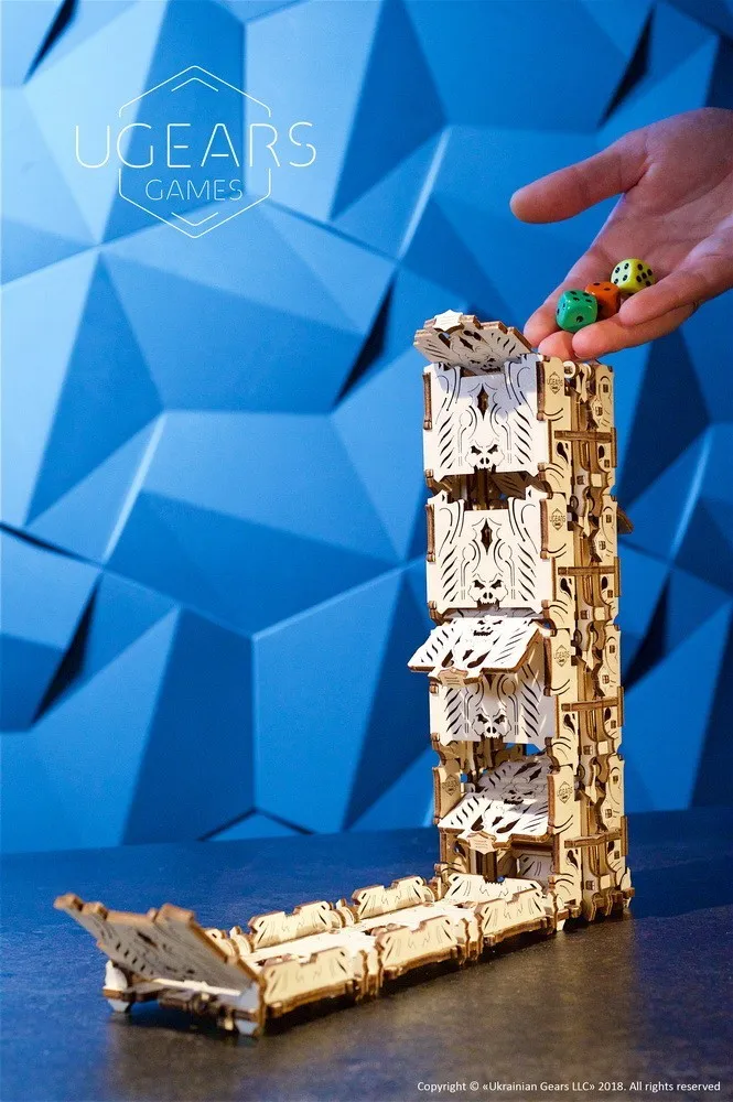 Puzzle 3D en Bois - Modular Dice Tower