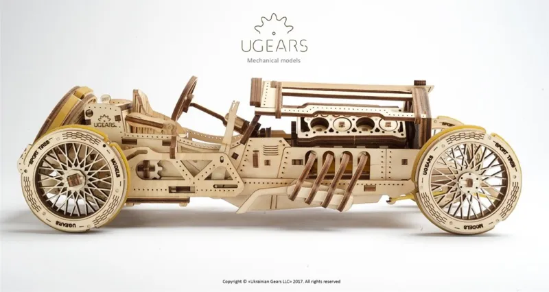 Puzzle 3D en Bois - U-9 Grand Prix Car