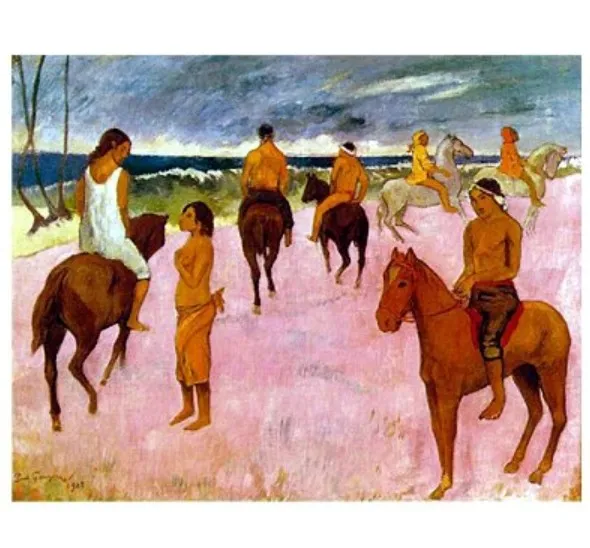 Paul Gauguin - Cavaliers sur la Plage