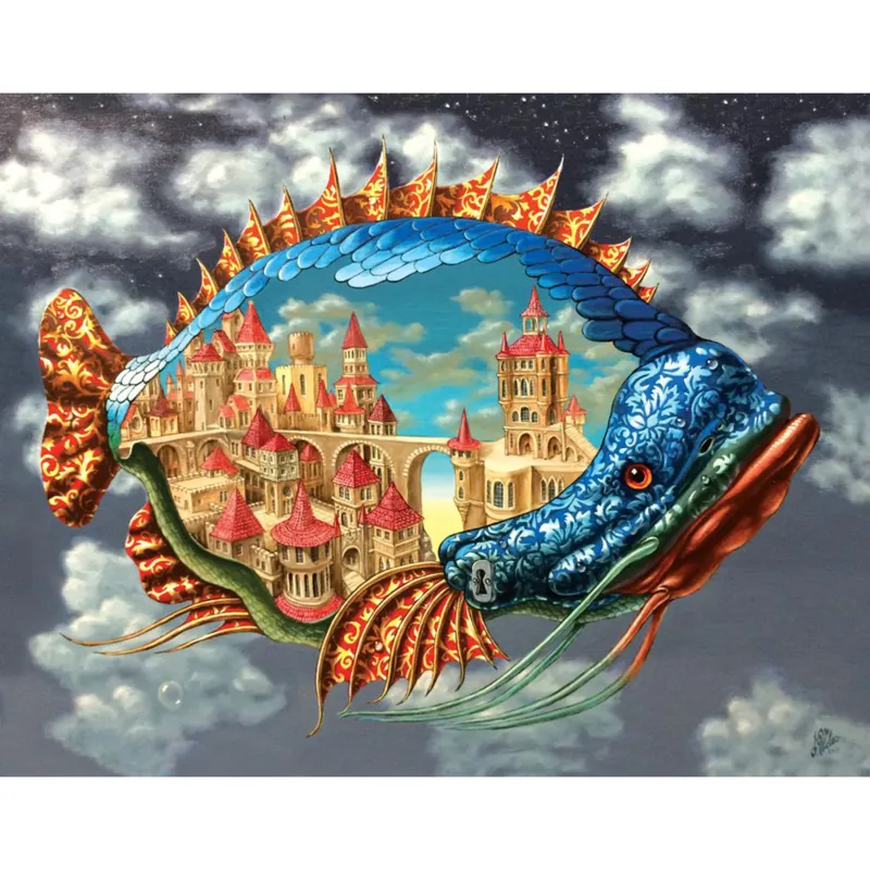 Puzzle en Bois - Le Poisson Ville