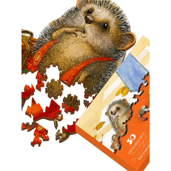 Puzzle en Bois - Le Hérisson Voyageur