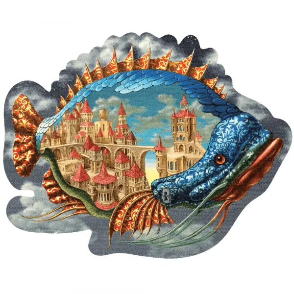 Puzzle en bois - Le Poisson Ville