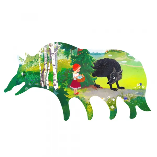 Puzzle en Bois - La Visite chez Grand-Mère