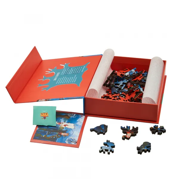 Puzzle en Bois - Hiver et Luge