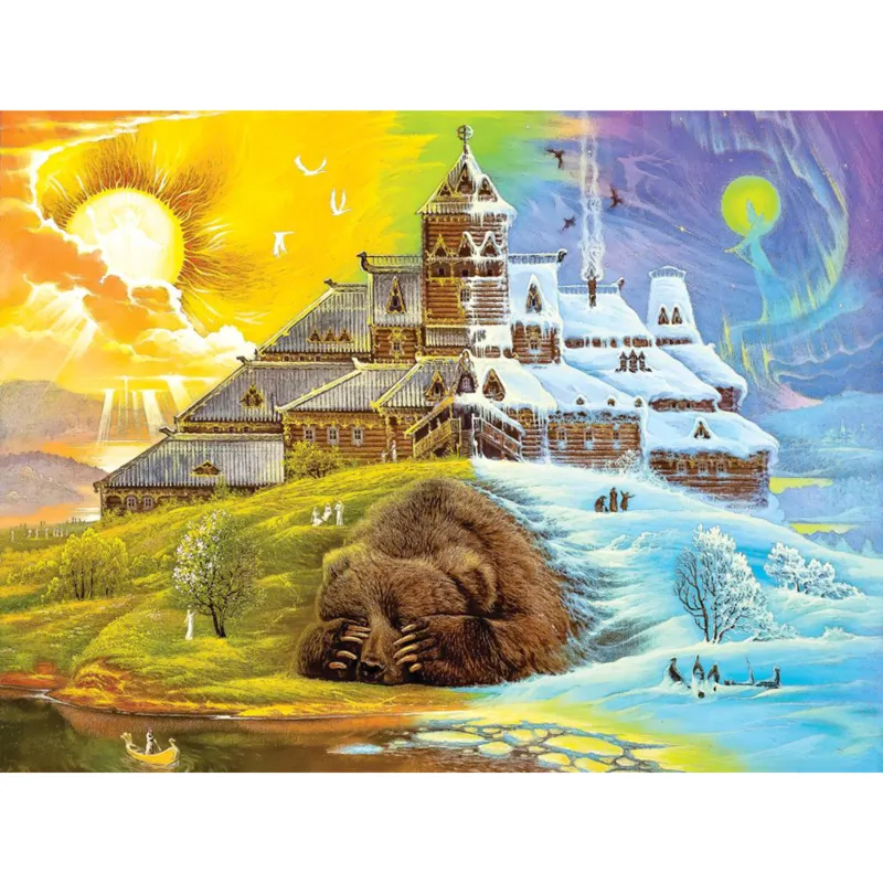 Puzzle en Bois - L'Ours Endormi