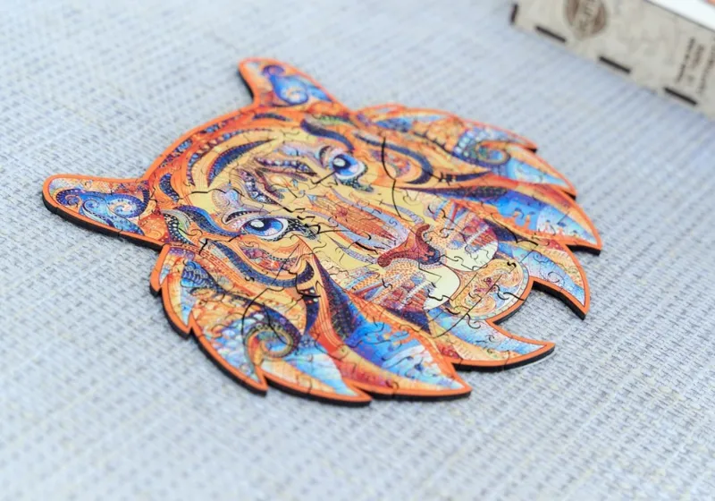 Puzzle en Bois - Tigre Captivant