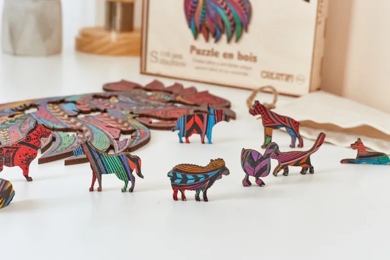 Puzzle en Bois - Le Coq Chanteur