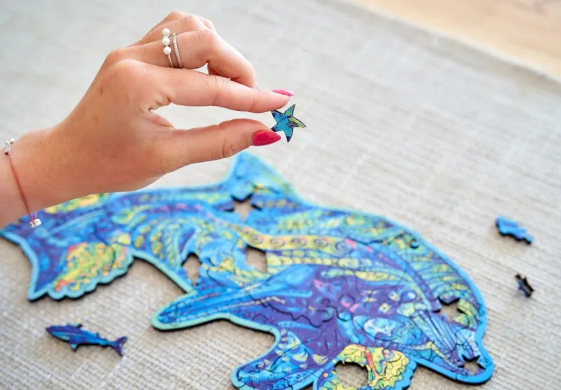 Puzzle en Bois - Dauphin Joueur