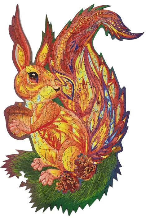 Puzzle en Bois - L'Ecureuil Touffu