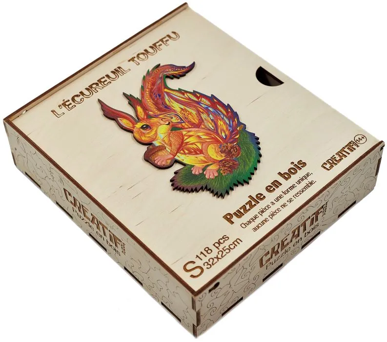 Puzzle en Bois - L'Ecureuil Touffu