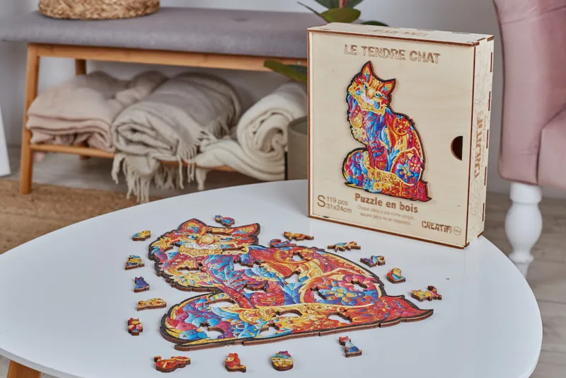Puzzle en Bois - Le Tendre Chat