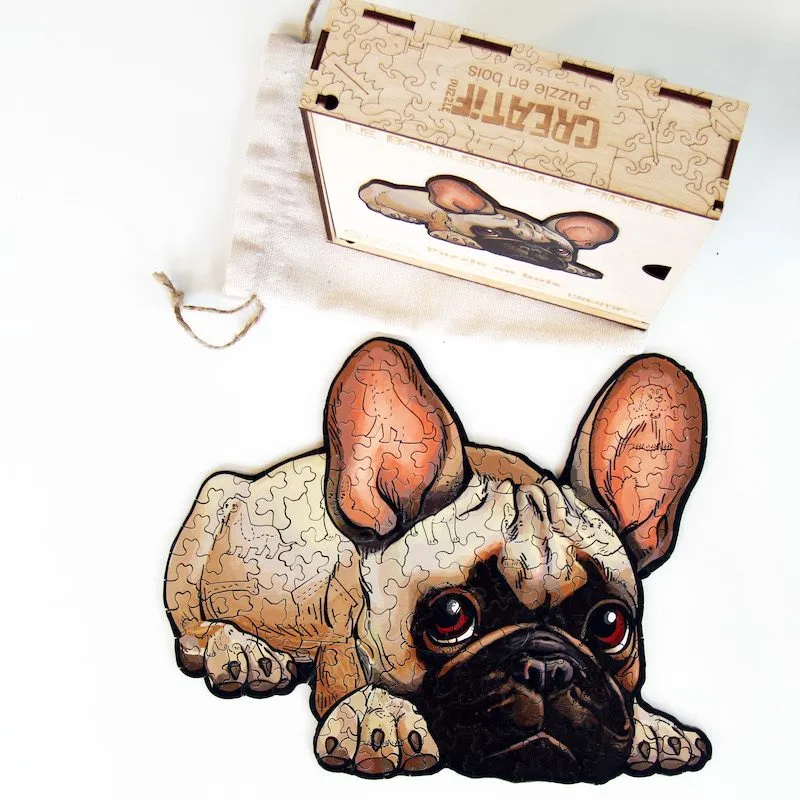 Puzzle en Bois - Le Bouledogue Fidèle
