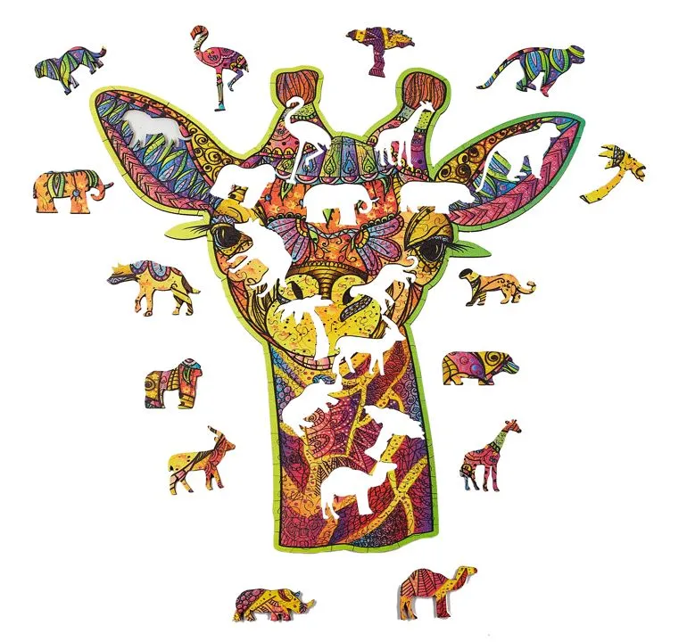 Puzzle en Bois - L'Amusante Girafe