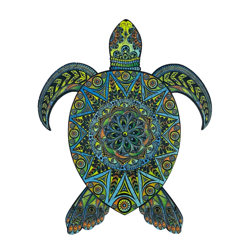 Puzzle en Bois - La Tortue Tropicale