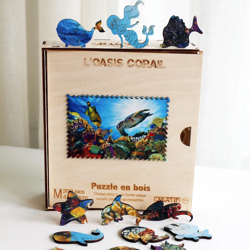 Puzzle en Bois - L'Oasis Corail