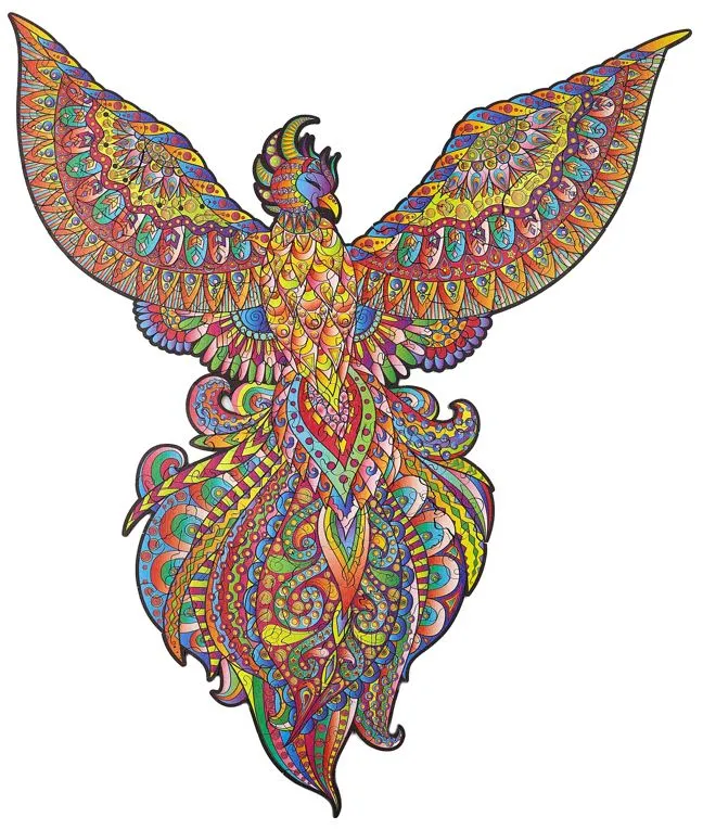 Puzzle en Bois - Le Phoenix Flamboyant