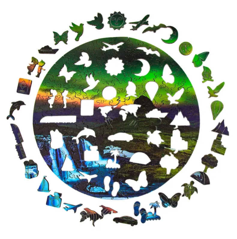 Puzzle en Bois - Aurore Boréale