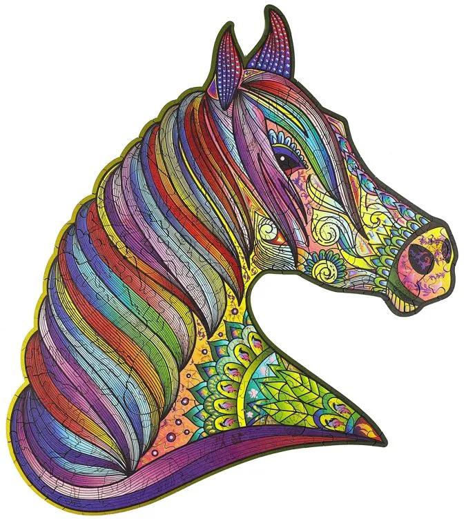 Puzzle en Bois - Le Cheval Fougueux