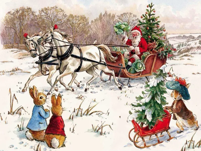 Peter Rabbit and Santa