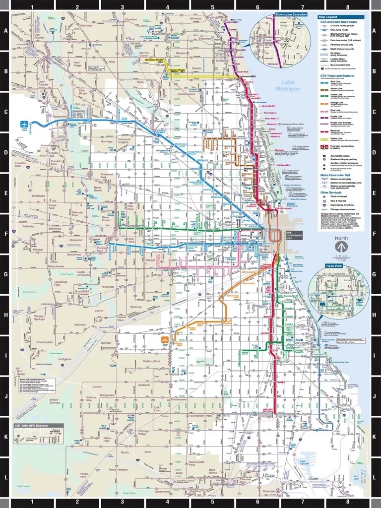 Pièces XXL - Chicago Transit Map
