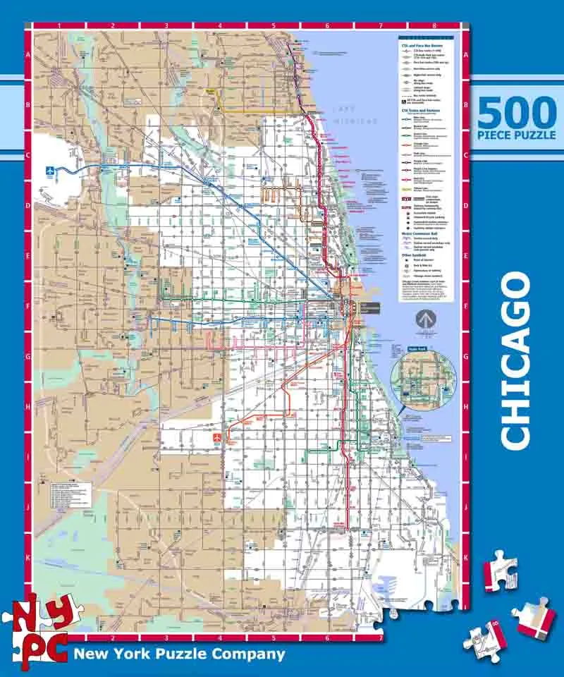 Pièces XXL - Chicago Transit Map