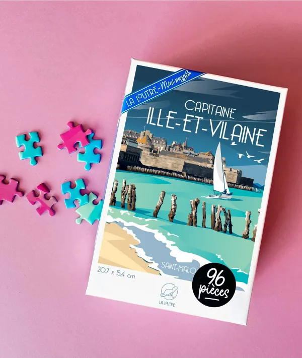 Puzzle Mini 96 Pièces - Capitaine ILLE-ET-VILAINE - Saint-Malo