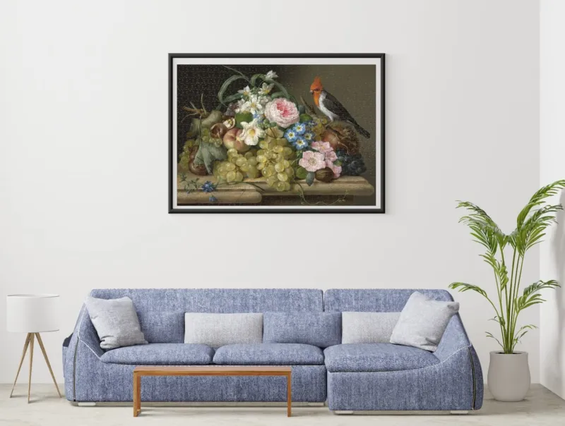 Nature Morte avec Fruits et Oiseau