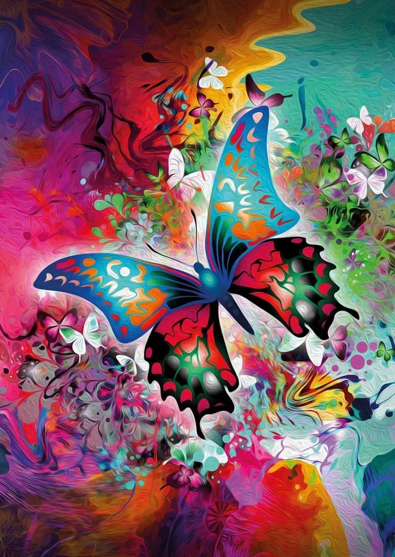 Mini Puzzle - Papillon Fantastique