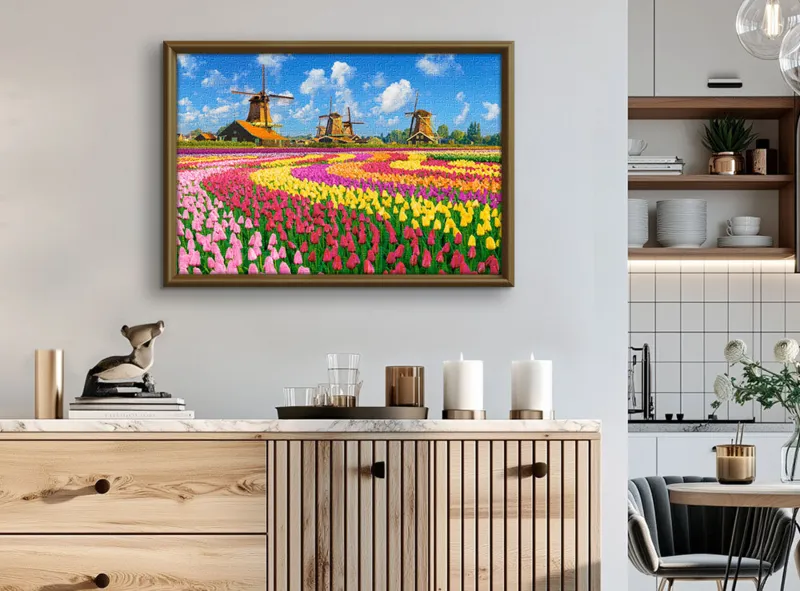Les Moulins Parmis les Tulipes