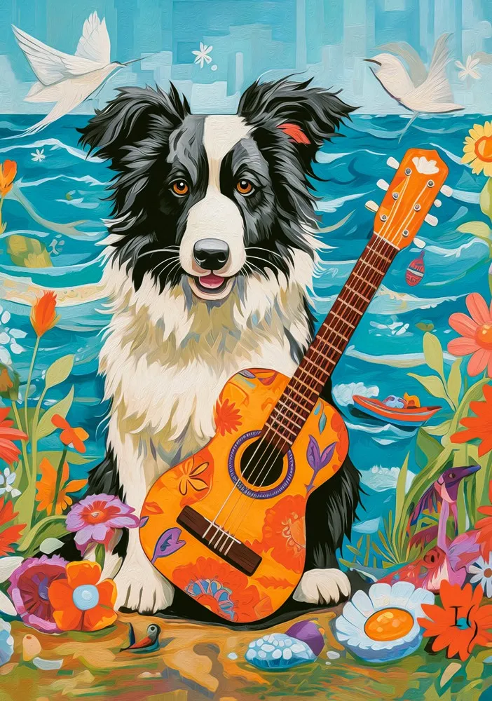 Chien, Guitare et Mer