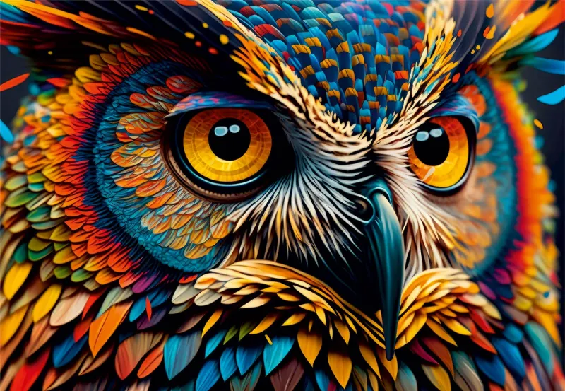 Hibou Coloré