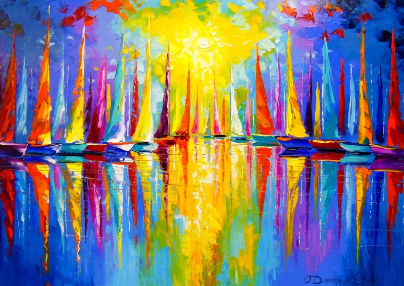 Rainbow Sailboats