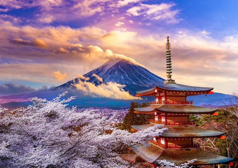 Mont Fuji au Printemps, Japon