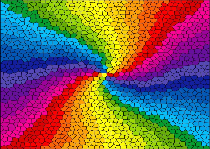 Stained Glass Rainbow Burst