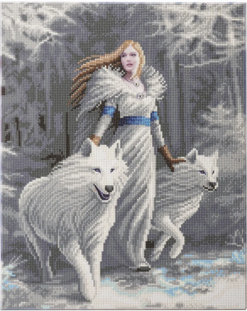 Crystal Art - Kit Broderie Diamant - Anne Stokes - Loups