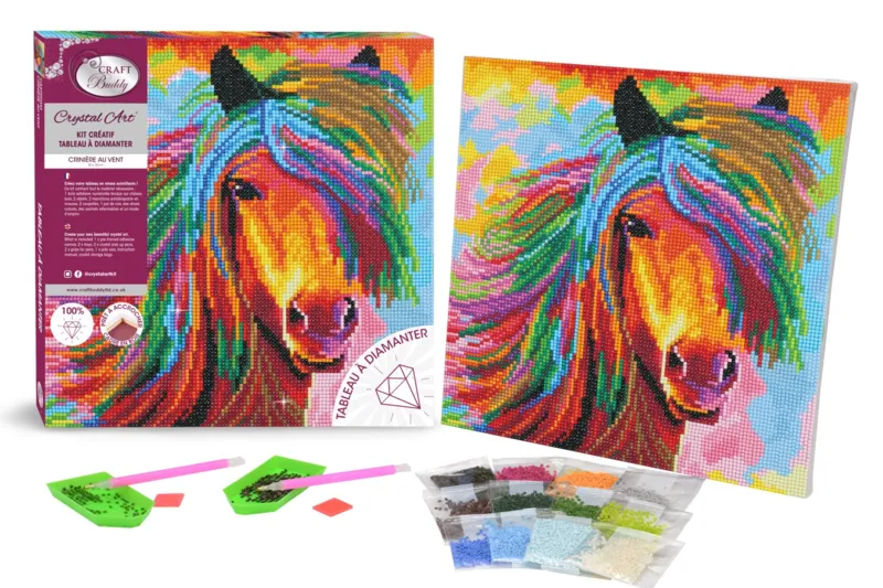 Crystal Art - Kit Broderie Diamant - Crinière au Vent
