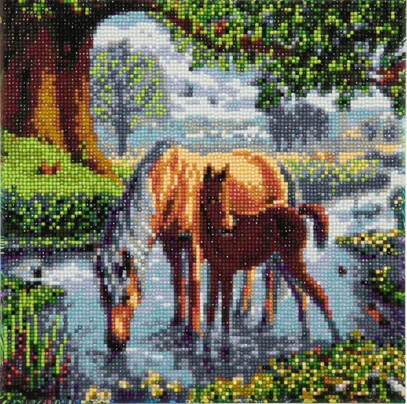 Crystal Art - Kit Broderie Diamant - Chevaux
