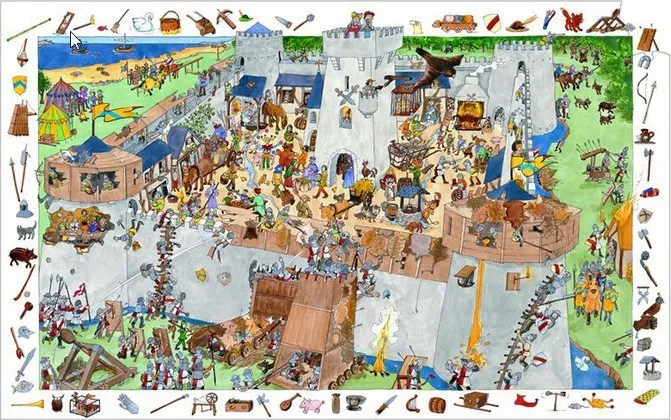 Puzzle d'observation + Poster - Savine Pied : Le Château fort