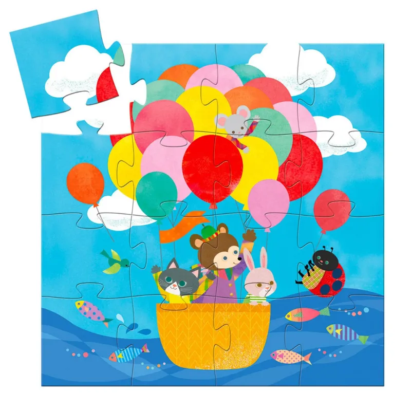 Puzzle Silhouette - La Montgolfière