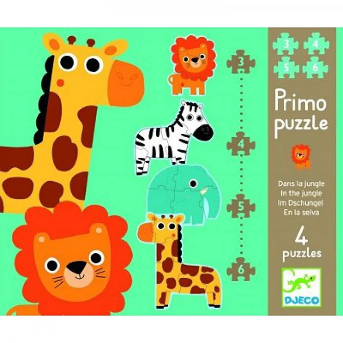 4 puzzles : Dans la jungle