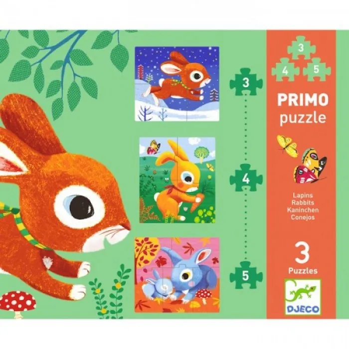 3 Puzzles Evolutifs - Lapins