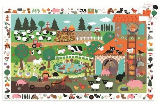 Puzzle d'observation + Poster - Edouard Manceau : La ferme