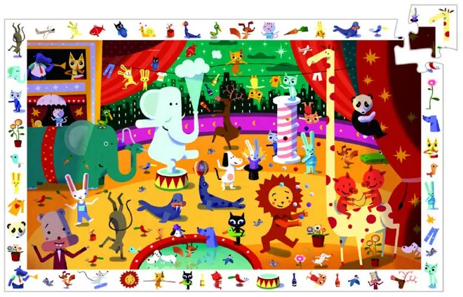 Puzzle d'observation + Poster - Olivier Latyk : Le cirque