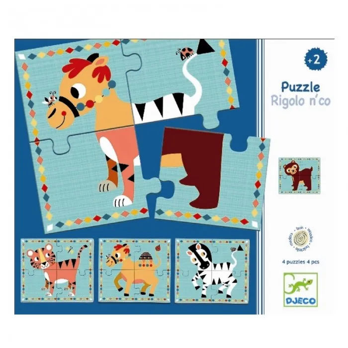4 Puzzles en Bois - Rigolo n'co
