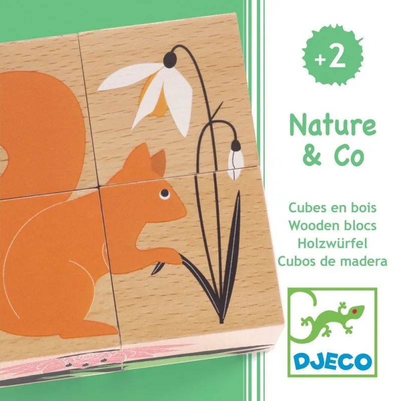 Puzzle Cubes en Bois - Nature & Co