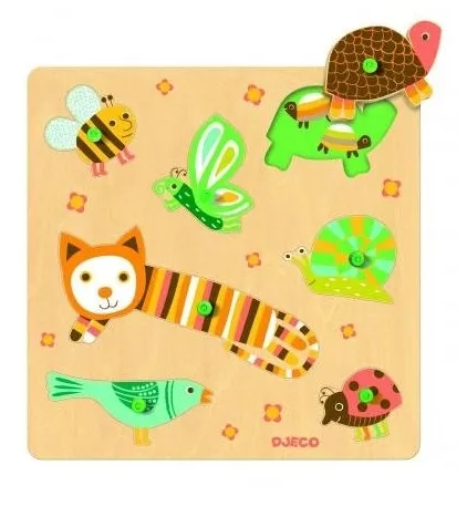 Encastrement en Bois, Bouton - Miaou & Cie