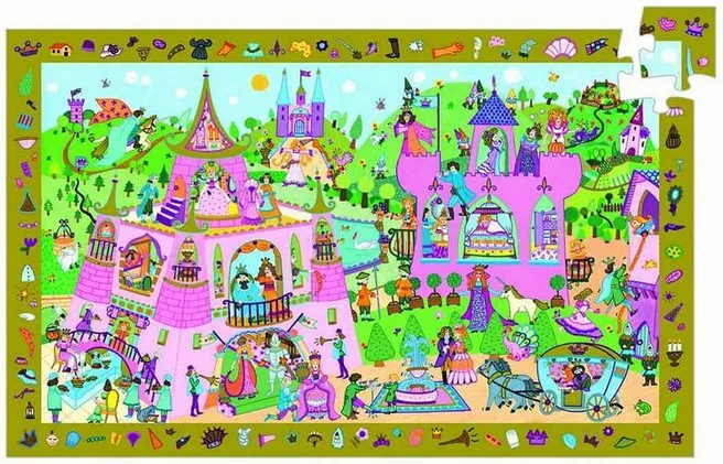 Puzzle d'observation + Poster - Catherine Nicolas : Princesses