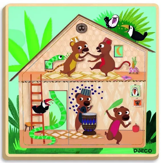 Puzzle en Bois 3 niveaux. Cabana