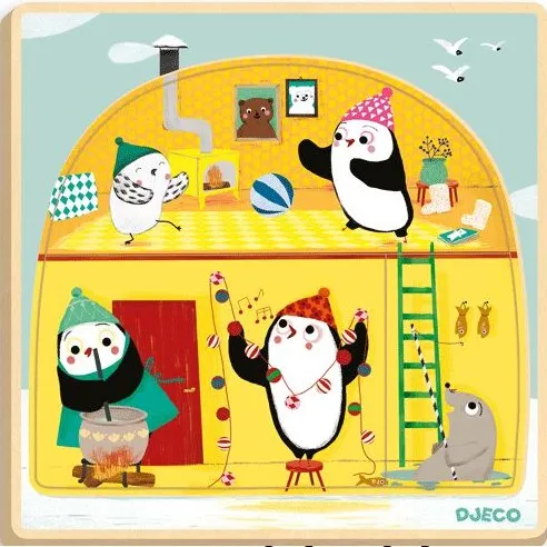Puzzle en Bois 3 niveaux. Igloo